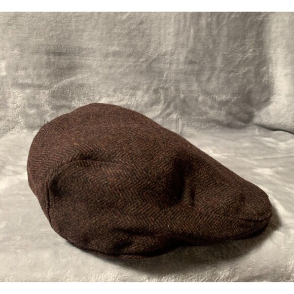 Stetson Brown Herringbone Flat Cap - Picture 4 of 14